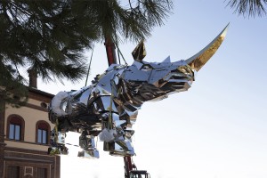 Interlinea King Kong Rhino fine art transport Venice